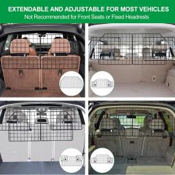 Portão grande ajustável do cão, Pet Animal Safety Fence, Iron Mesh Guard Barrier para o tronco do carro, Partition Grid, 90.5-113cm de largura - Image 5