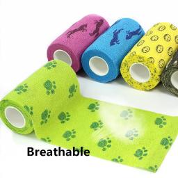 Atadura elástica médica para gato e cachorro de estimação, curativo flexível para cuidado com a saúde ou decoração, 1 rolo - Image 5