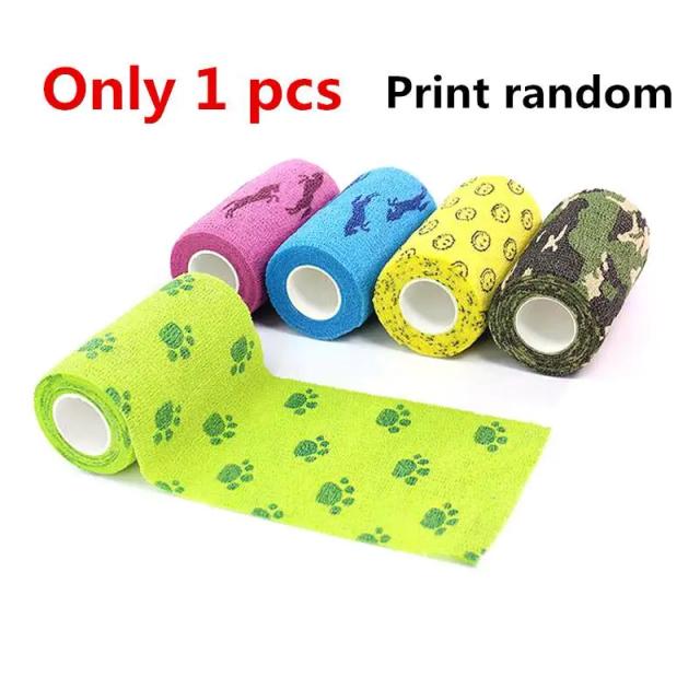 Atadura Elástica Médica para Gatos e Cachorros - Curativo Flexível para Saúde e Decoração, 1 Rolo