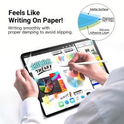 Matte Film Screen Protector para iPad, Como Papel, PET, Matte, Escrever, iPad Pro 11, 10.9, 10.2, Air 5, 4, 10.5, Mini 3, 4, 5, 6, 9,7, 2022, 10, 4, 4 - Image 2
