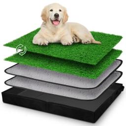 Tapete Potty Grass para Pet Training, Grama artificial para cães, Bandeja dobrável, Relva do banheiro, Cão pequeno, Treinamento de Xixi em casa - Image 1