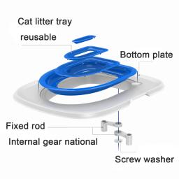 Kit de treinamento higiênico reutilizável para pet, Cat Toilet Trainer, Puppy Cat Litter Mat, Pet Cleaning, Ensine o gato a usar - Image 4