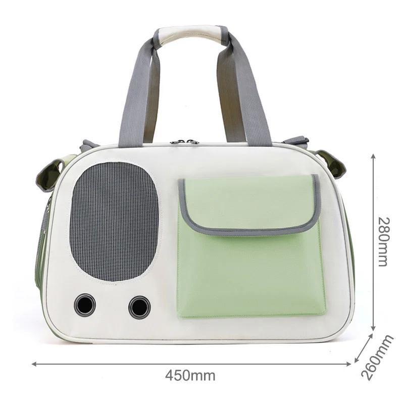 Bolsa de transporte portátil para cães de estimação Bolsa de ombro dobrável Bolsa ao ar livre Bolsa de transporte para cães pequenos e gatos - Image 1