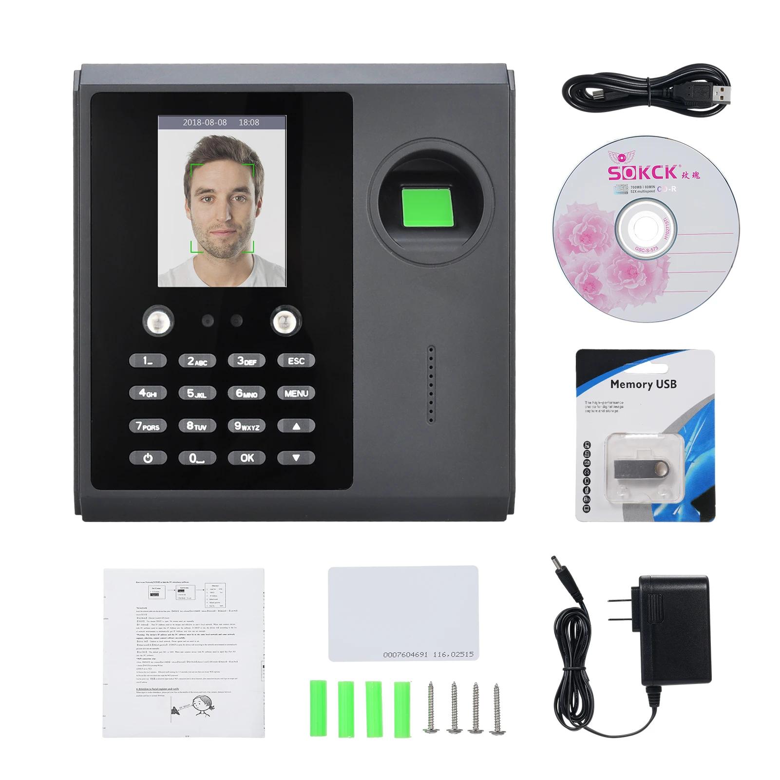 Fingerprint and Password Time Recorder Machine, Biométrico Time Clock, Apoio ao Empregado, Cartão de Identificação, Reconhecimento Facial, Reconhecimento Rápido - Image 1