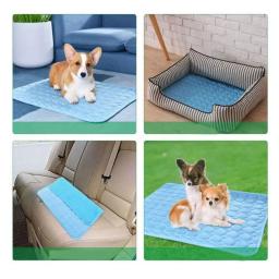 Esteira refrescante para cães e gatos, almofada de verão cobertor de seda gelo, sofá, cama respirável, lavável para cães pequenos e grandes - Image 2