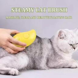 Escova de vapor elétrica para gatos e cães, Pet Grooming Acessórios, Massagem Pulverizador, gatos e cães, remove o cabelo - Image 2