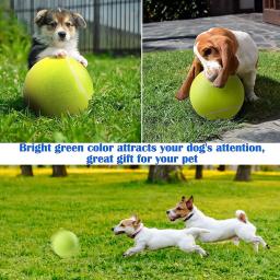 Bola de tênis inflável gigante para pet, Mastigar brinquedo para cachorro, brincadeiras interativas, grande e engraçado, 24cm - Image 4