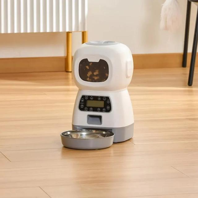 Alimentador Automático Inteligente com Controle Remoto para Gatos e Cachorros - Alimentação Programada e Quantitativa
