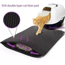 Impermeável Cat Litter Mat, dupla camada de EVA Pet WC, anti-derrapante areia tigela filtro, Sandbox Pad, lavável cama, produtos de almofada limpa - Image 1