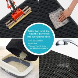 Impermeável Cat Litter Mat, dupla camada de EVA Pet WC, anti-derrapante areia tigela filtro, Sandbox Pad, lavável cama, produtos de almofada limpa - Image 6