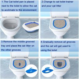Kit de treinamento higiênico reutilizável para pet, Cat Toilet Trainer, Puppy Cat Litter Mat, Pet Cleaning, Ensine o gato a usar - Image 5