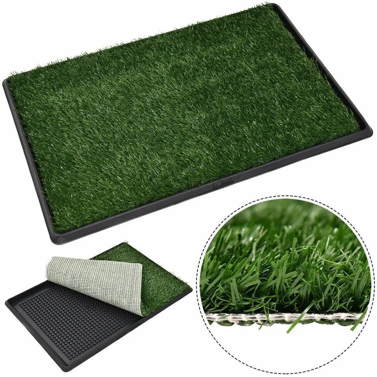 Cão potty casa treinamento toalete almofada grama pet loo bandeja portátil interior ao ar livre cães gatos caixa de areia potty parque tapete pet toalete - Image 1