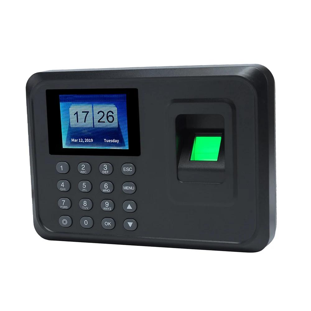 Intelligent Biometric Fingerprint Senha AttChimney Máquina, Employee Checking, Built-in Recorder, 2.4 "TFT LCD Screen, DC 5V Tempo - Image 1