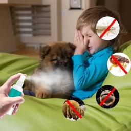 Tratamentos Rápidos para Pulgas e Piolhos Spray, Rápido e Prático, Carrapatos Expelentes para Cães e Gatos, Suprimentos para Saúde Pet, 100ml - Image 4