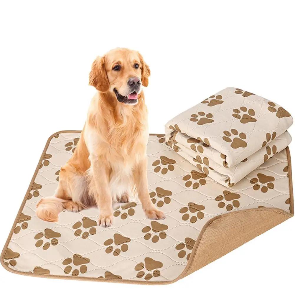 Pet cão 4 camadas tapete de fraldas tapete de urina lavável reutilizável anti-deslizamento absorvem rapidamente treinamento almofada de xixi acessórios para animais de estimação - Image 1