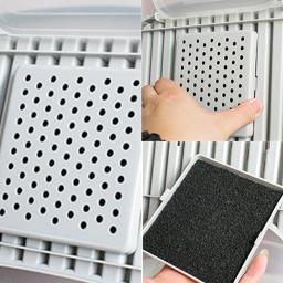 Pacote de filtro de carbono ativado para animais, alta absorção, filtro de desempenho para caixas de areia para gatos, banheiro preto, 3pcs - Image 2