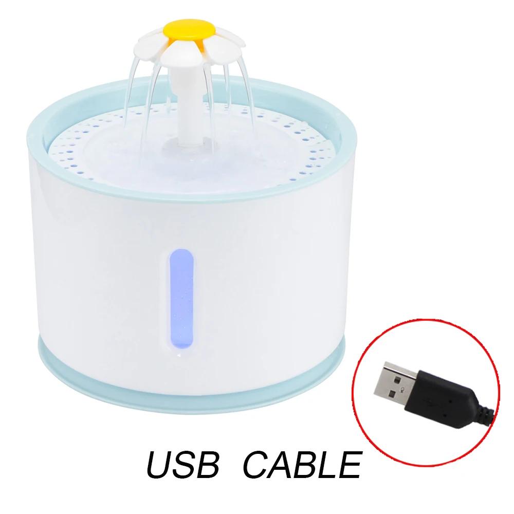 bebedouro gato fonte de água elétrica com LED automática, para gatos e cachorros, 2,4L, bebedouro USB silencioso para pets, tigela de água alimentadora tipo dispenser, para felinos - Image 1