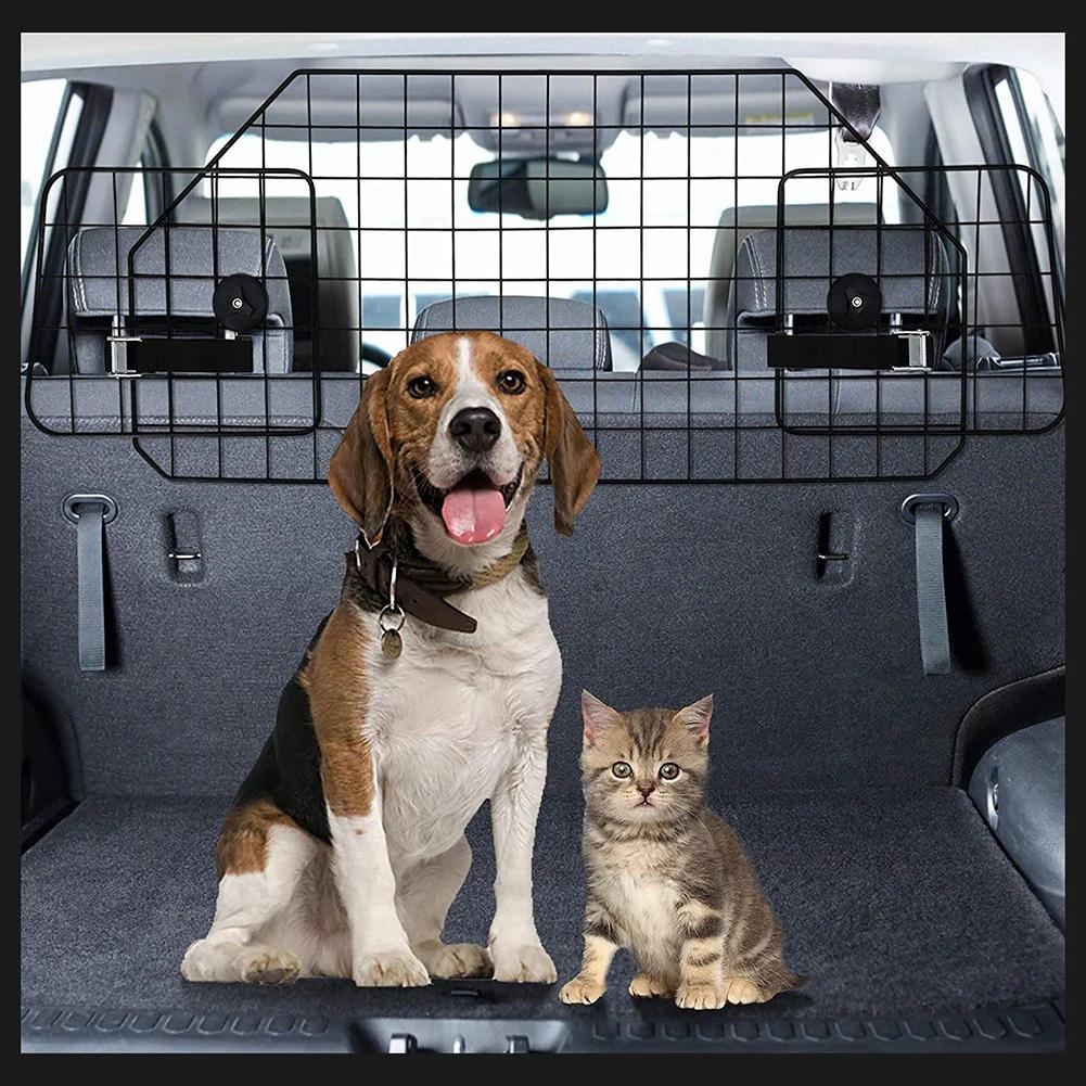 Portão grande ajustável do cão, Pet Animal Safety Fence, Iron Mesh Guard Barrier para o tronco do carro, Partition Grid, 90.5-113cm de largura - Image 1