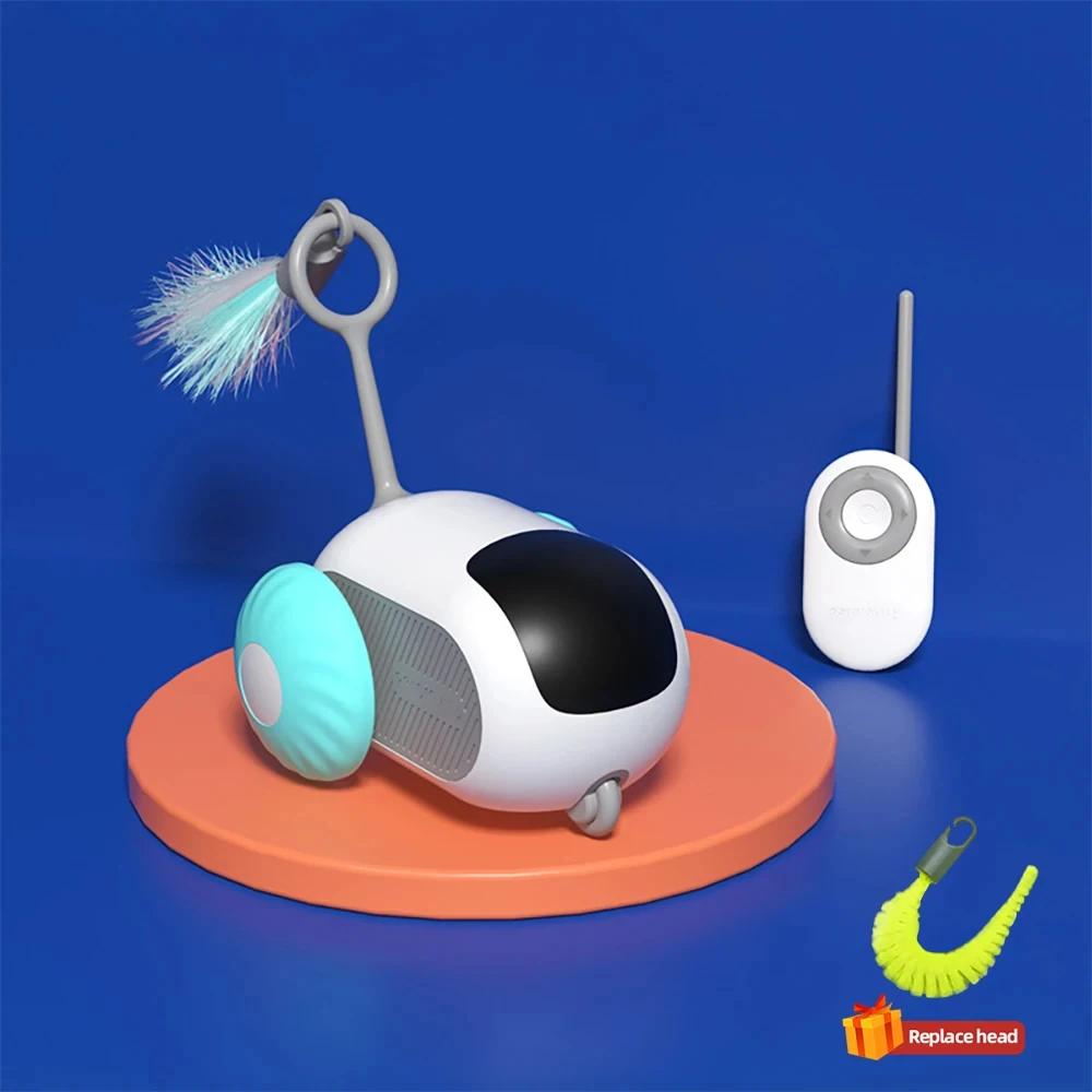 Brinquedo interativo inteligente do carro para o gato, bola de rolamento automática, controle remoto, acessórios de interior, Pet Kitten Suprimentos - Image 1