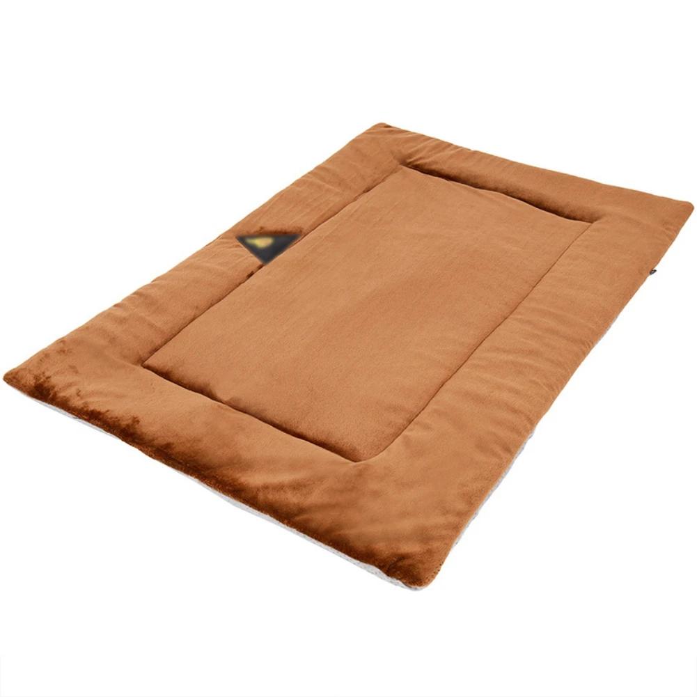 Cama de flanela para animais de estimação, tapete de inverno quente, suprimentos térmicos, almofadas impermeáveis para cães e gatos idosos - Image 1