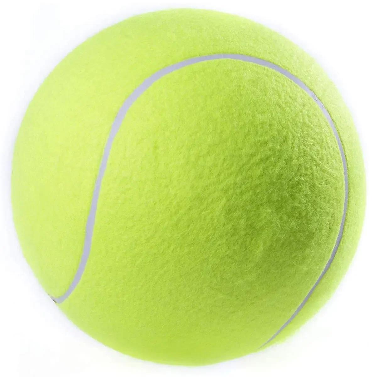 Bola de tênis inflável gigante para pet, Mastigar brinquedo para cachorro, brincadeiras interativas, grande e engraçado, 24cm - Image 1
